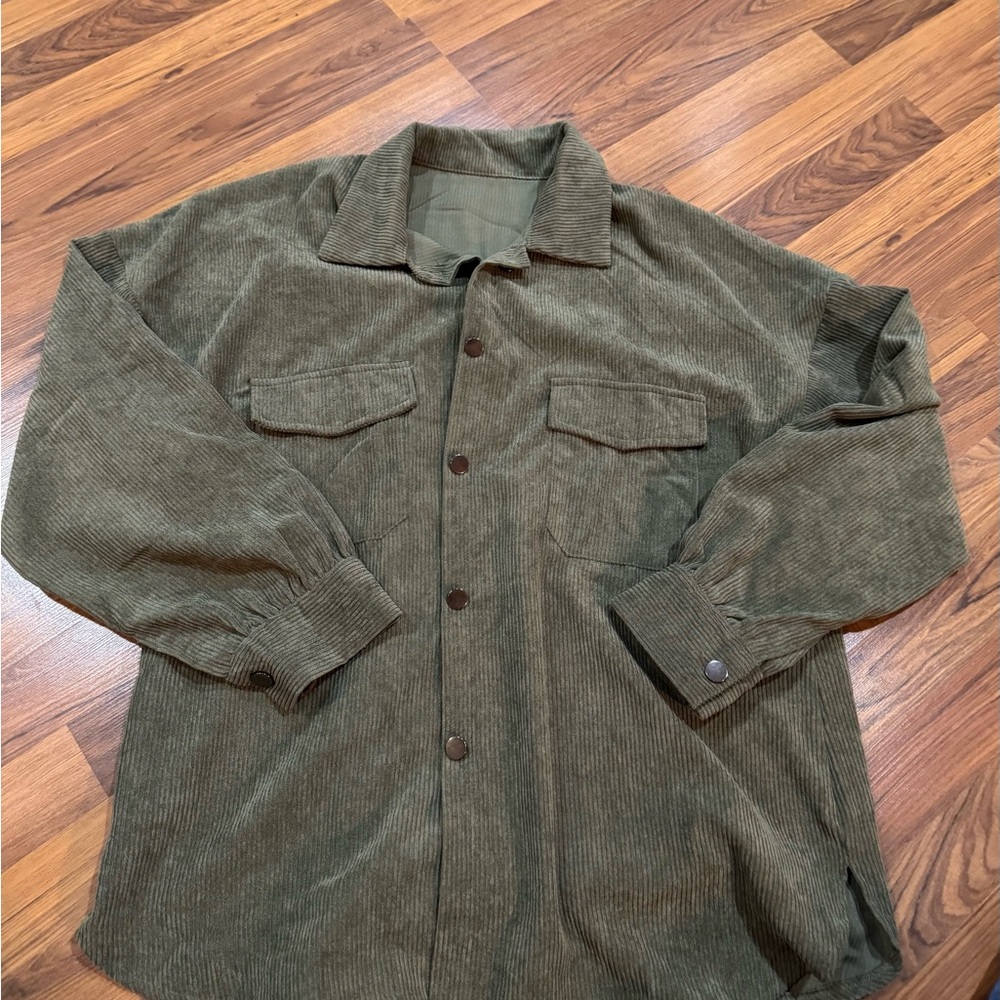 Women’s Olive Corduroy Shirt
